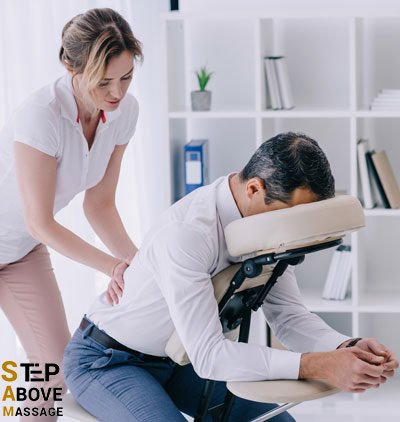 corporate chair massage by step above massage