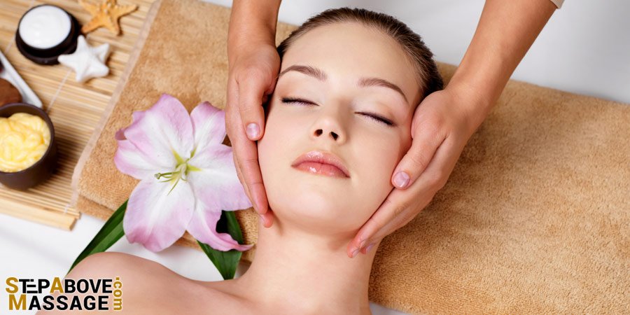 facial massage at step above massage clinic