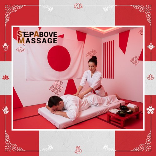 a man is getting shiatsu massage