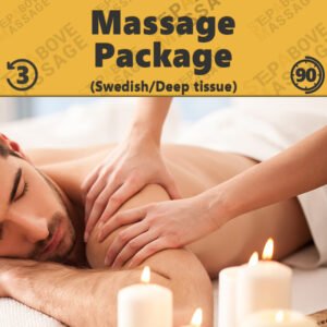 3 sessions of 90 minutes massage offer package