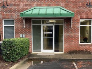 wake forest massage office entrance door