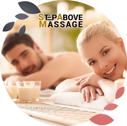 a couple is getting massage