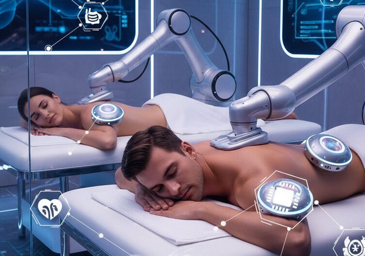 robots are massaging people