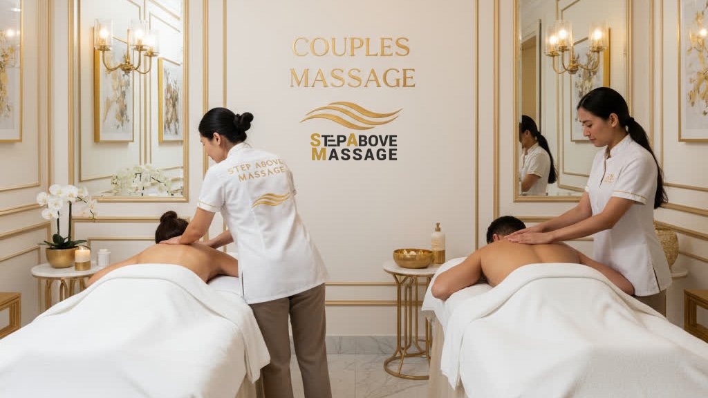 a couple is getting massage