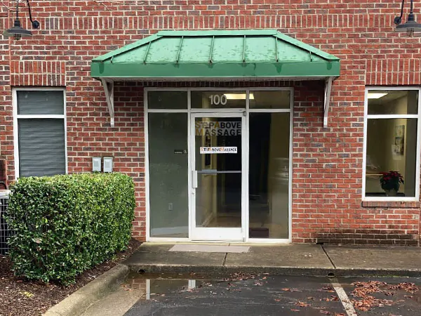 wake forest massage office entrance door